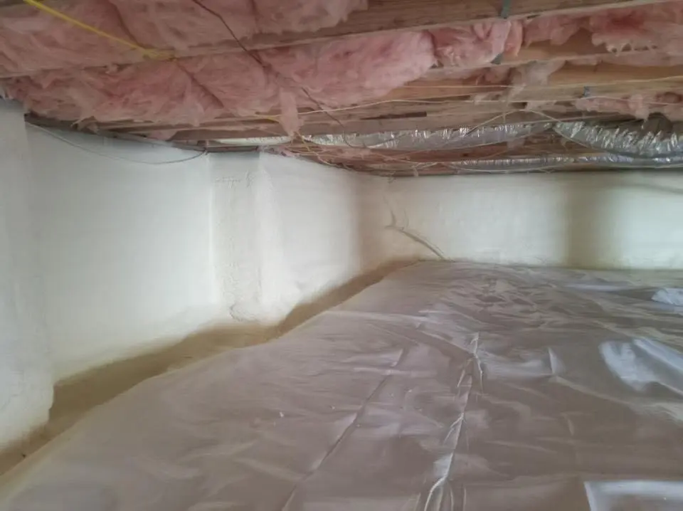 Crawl space encapsulation with closed-cell spray foam for Flat Roof Repair in Bay Point